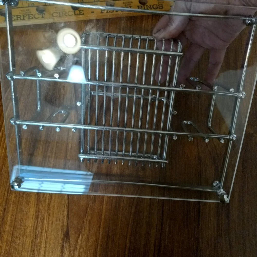 Vintage Makeup Organizer Vanity Tray Silver Tone